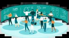People in an information epicenter